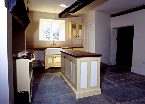 Free standing painted hardwood kitchen